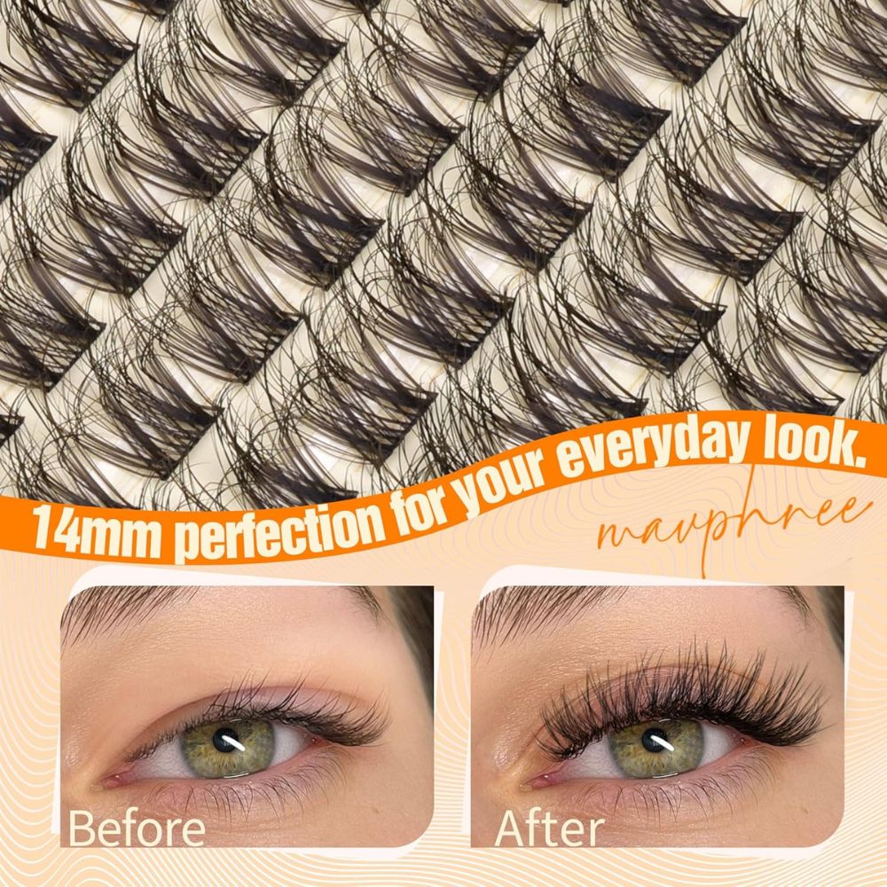 14MM Natural Cluster Eyelash Extensions