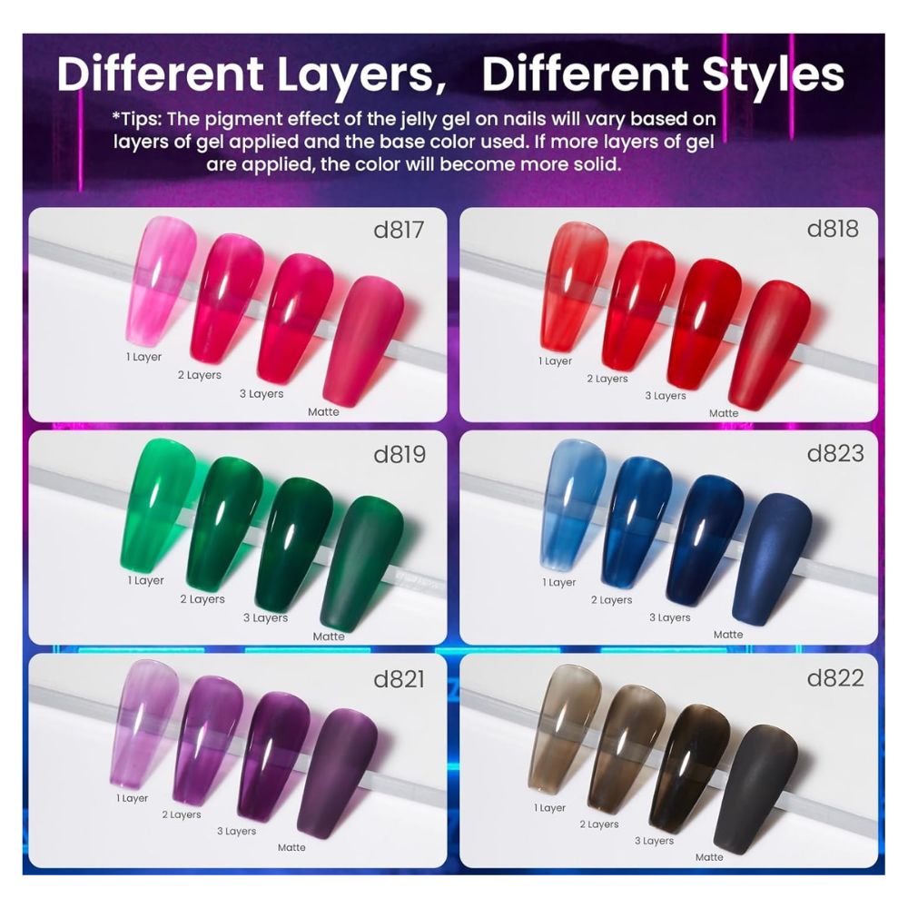 Beetles Jelly Gel Nail Polish Set
