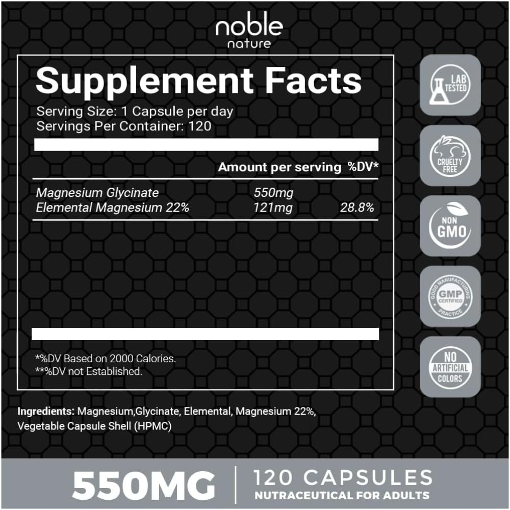 Noble Nature High Absorption Magnesium Glycinate
