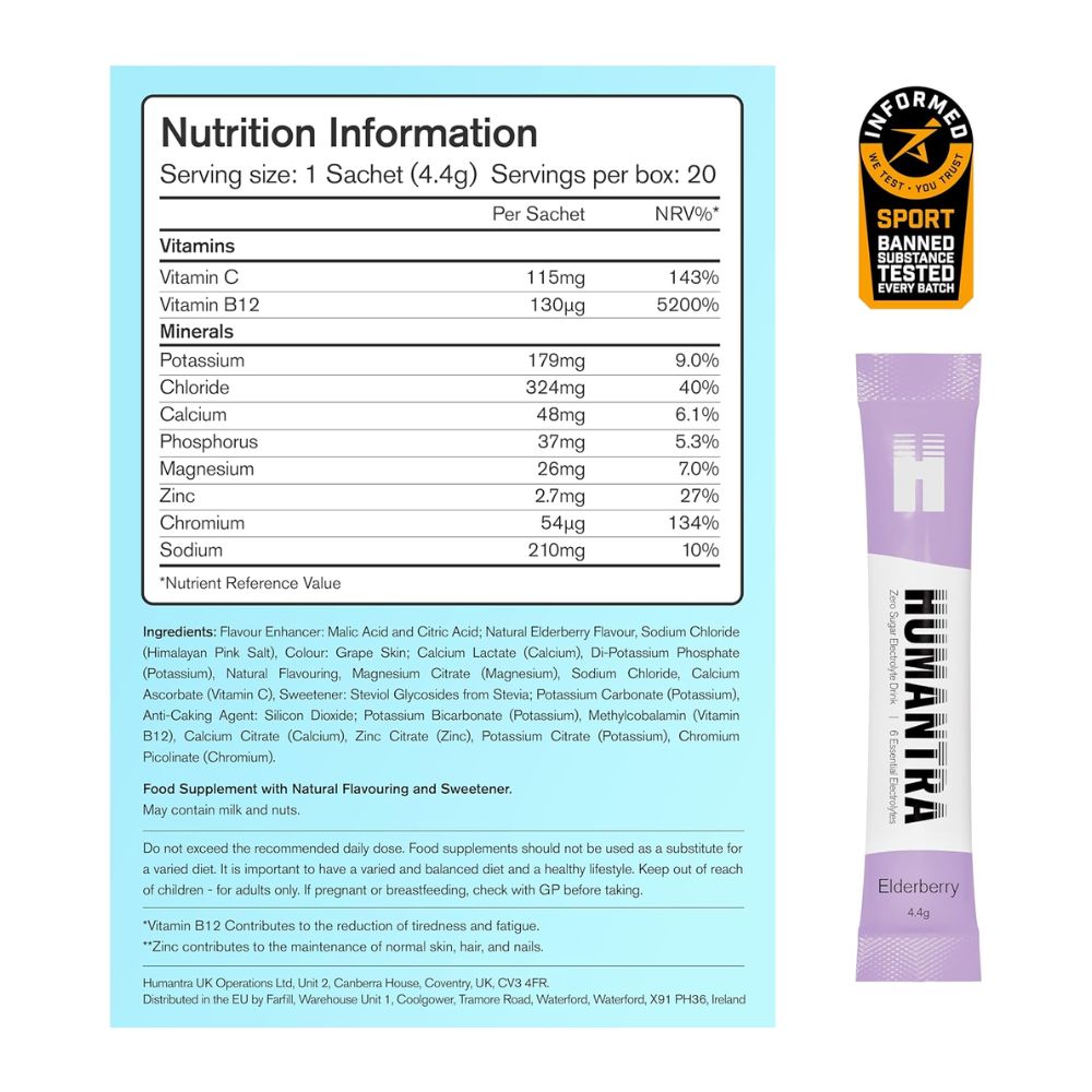 Humantra Hydration Packets (Elderberry)