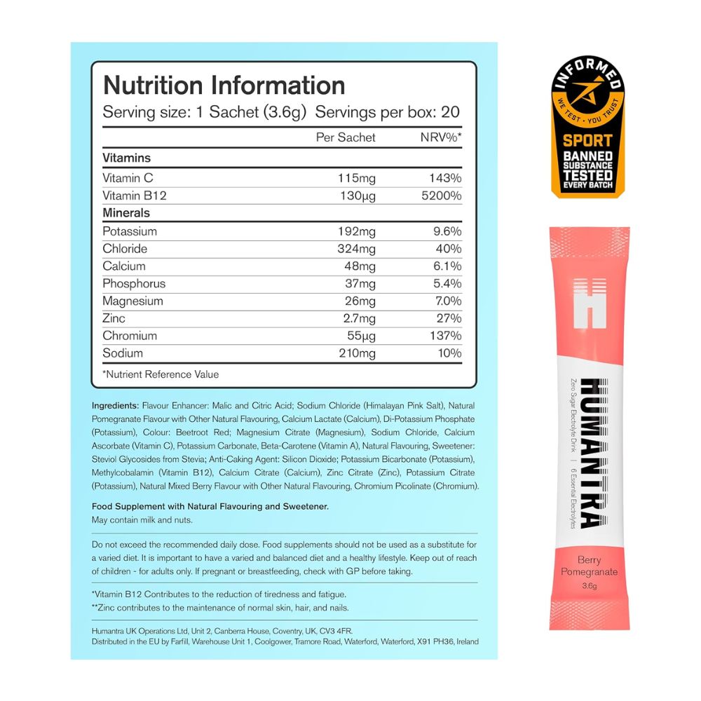 Humantra Hydration Packets (Berry Pomegranate))