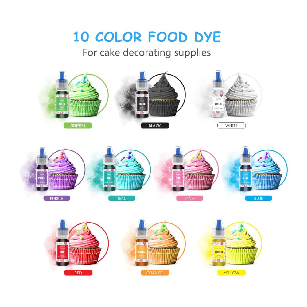 Jelife Food Coloring Gel Cake Decorating Set