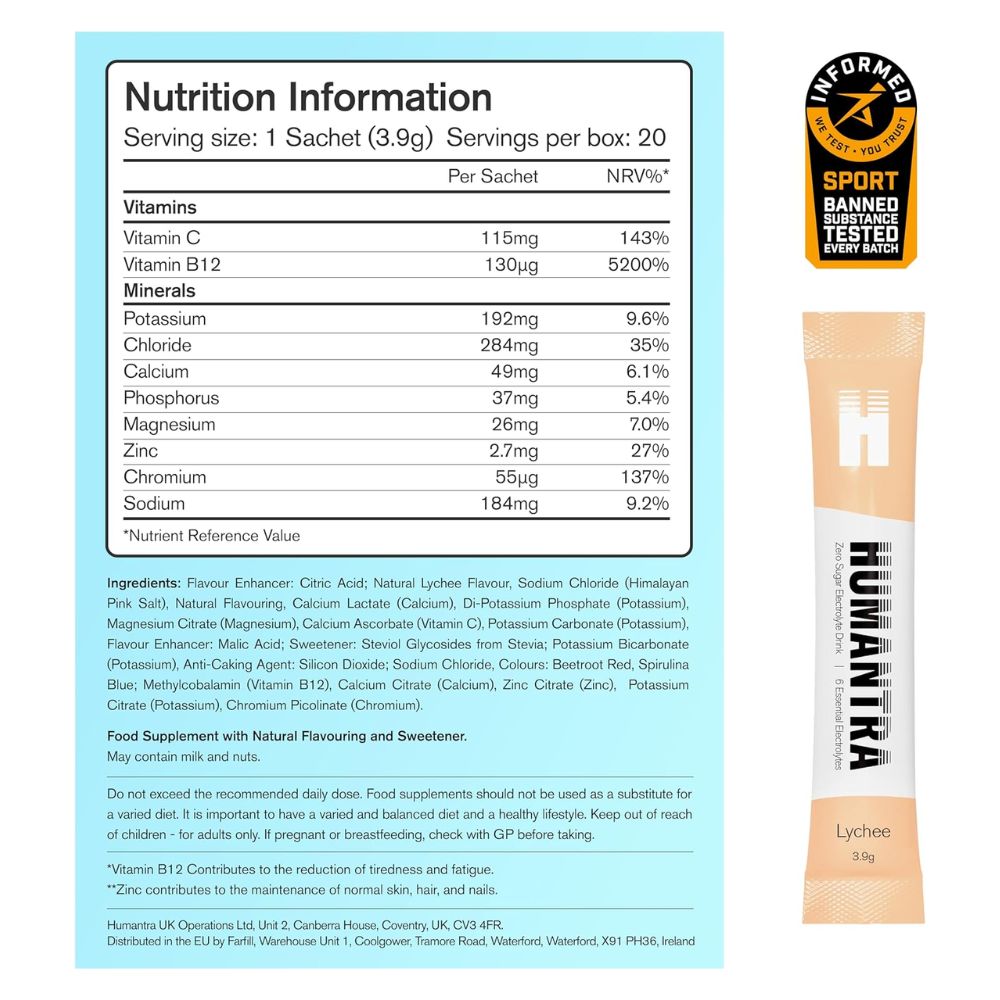 Humantra Hydration Packets (Lychee)