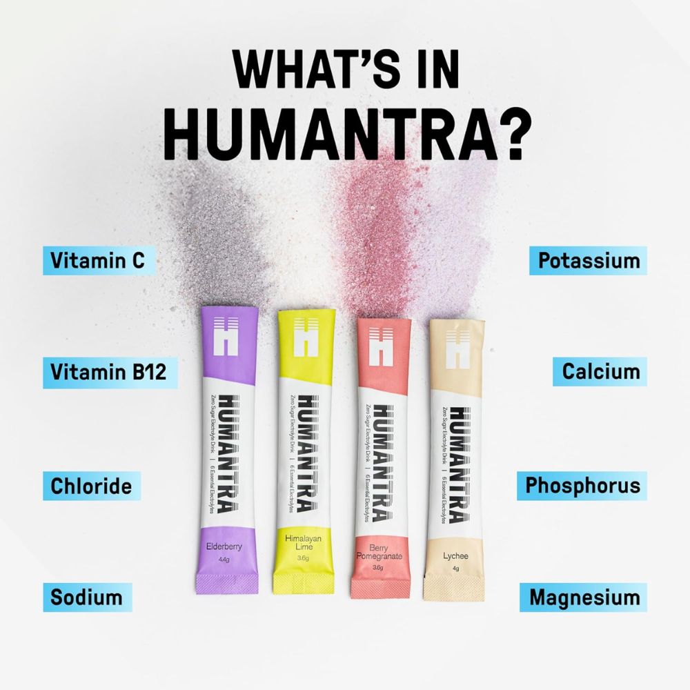 Humantra Hydration Packets (4 Pack Bundle All Flavors)