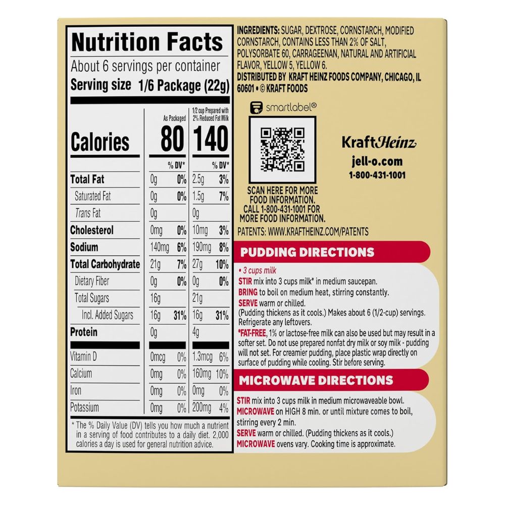 Jell-O Cook & Serve Pudding Pie Filling (Vanilla)